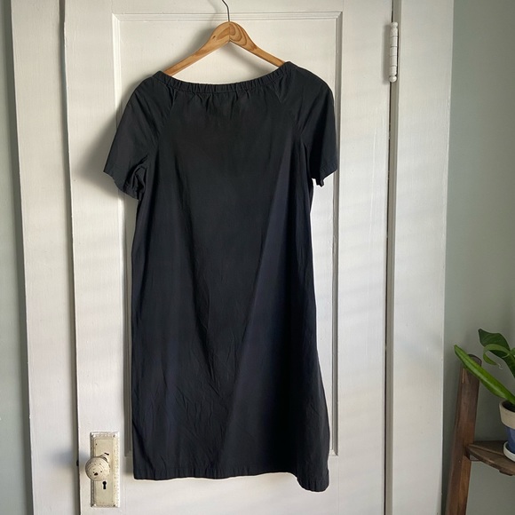 A.P.C. Black Cotton Dress with Tie - Picture 6 of 7